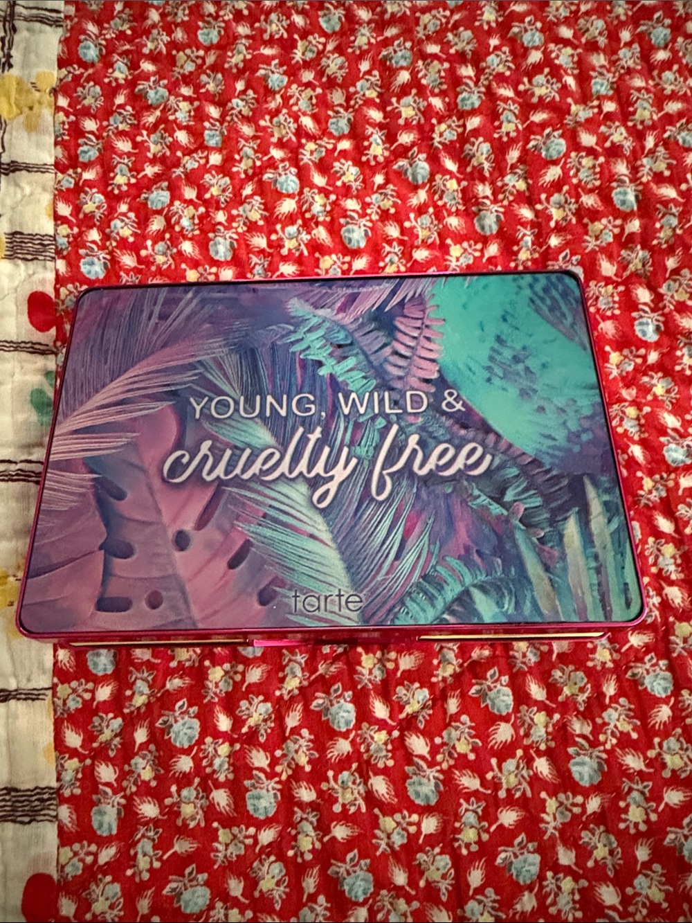 tarte Young Wild & Cruelty Free Purple and Teal Makeup Palette Case
